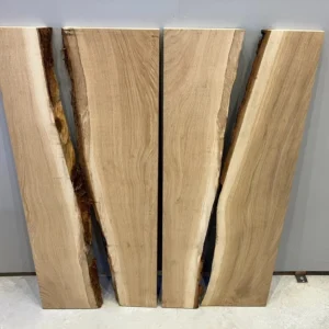 4x Solid Oak Boards Waney/Live Edge Shelves Window Sill 1200 mm long
